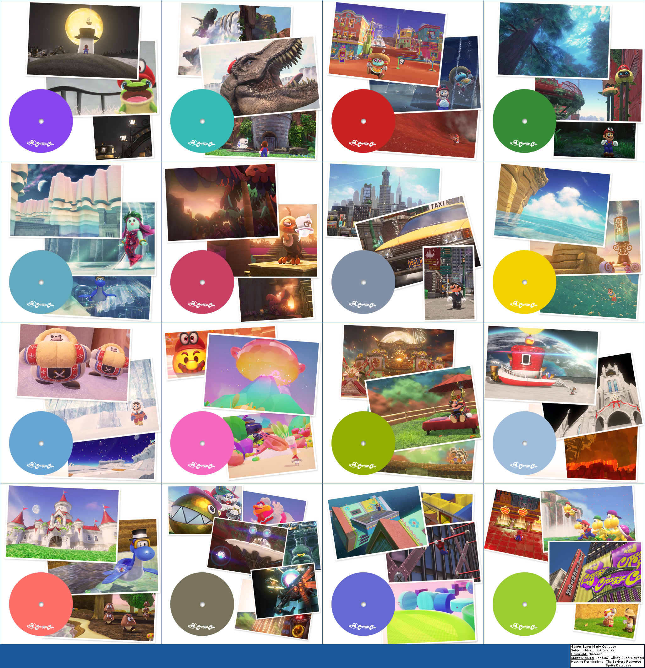 Click For Full Sized Image Music List Images - Super Mario Odyssey Spriters Resource (2053x2128), Png Download