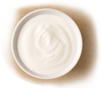 Sour Cream - Yogurt Top View Png (408x330), Png Download