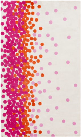 Poppy Kids Rug - 3.25' X 5.25' Delightful Dots Ivory, Pink, (480x480), Png Download
