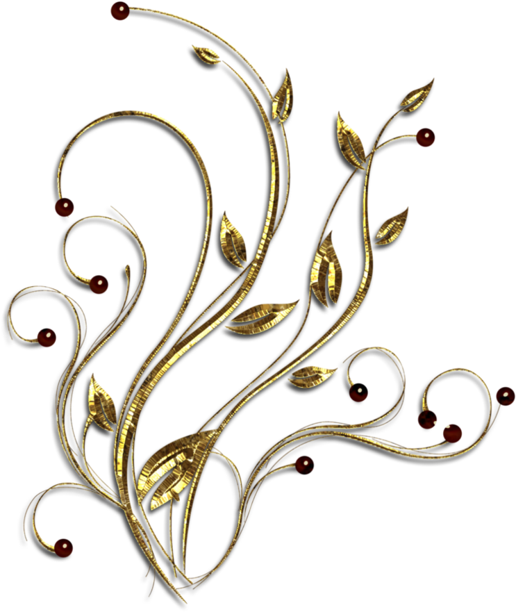 Arabesco Dourado Em Png (765x894), Png Download