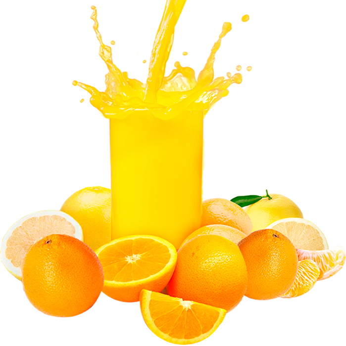 Frutas Con Todo El Sabor De La Fruta Recién Exprimida - Naranja Juice (699x698), Png Download