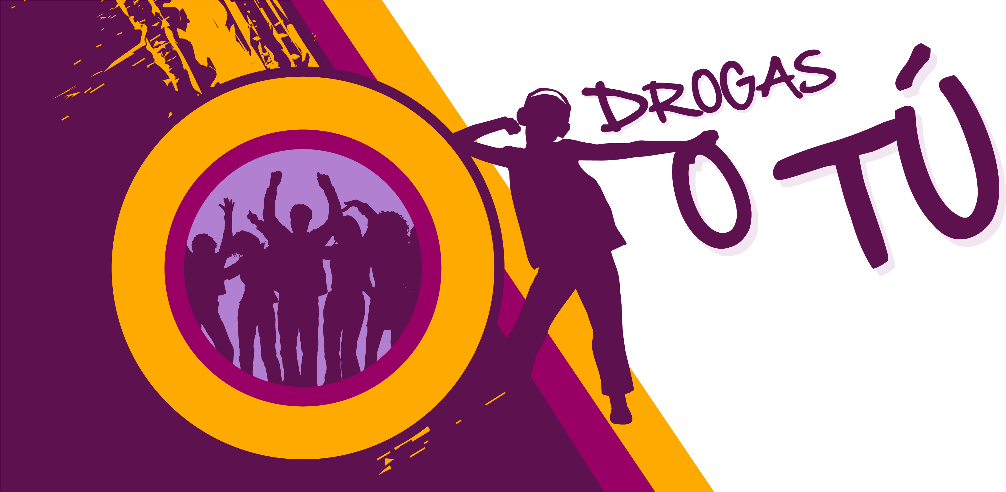 Drogas O Tãº - People Dancing Clip Art (3543x1596), Png Download