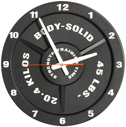 Strength Training Time Clock - Body Solid Strength Training Time Wall Clock, Black (600x600), Png Download