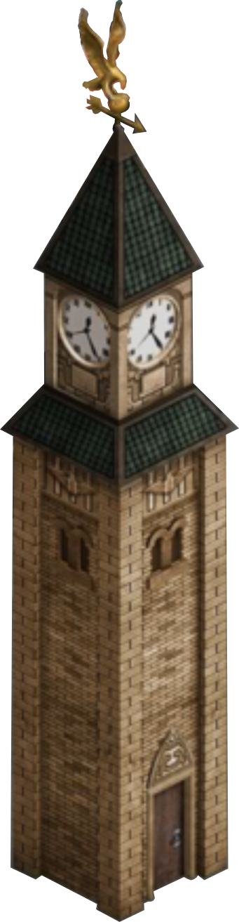 Time Clock - Clock Tower (341x1313), Png Download