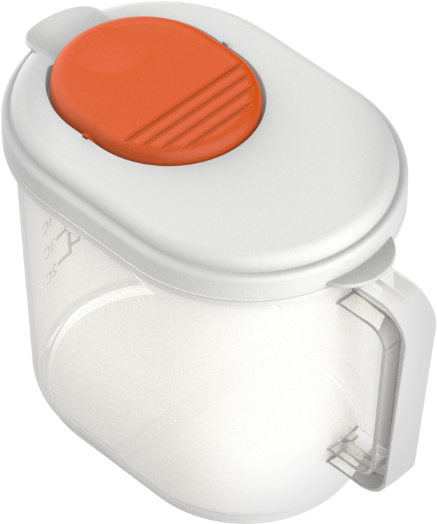 Nutramilk Plastic Storage Container - Plastic (1060x867), Png Download