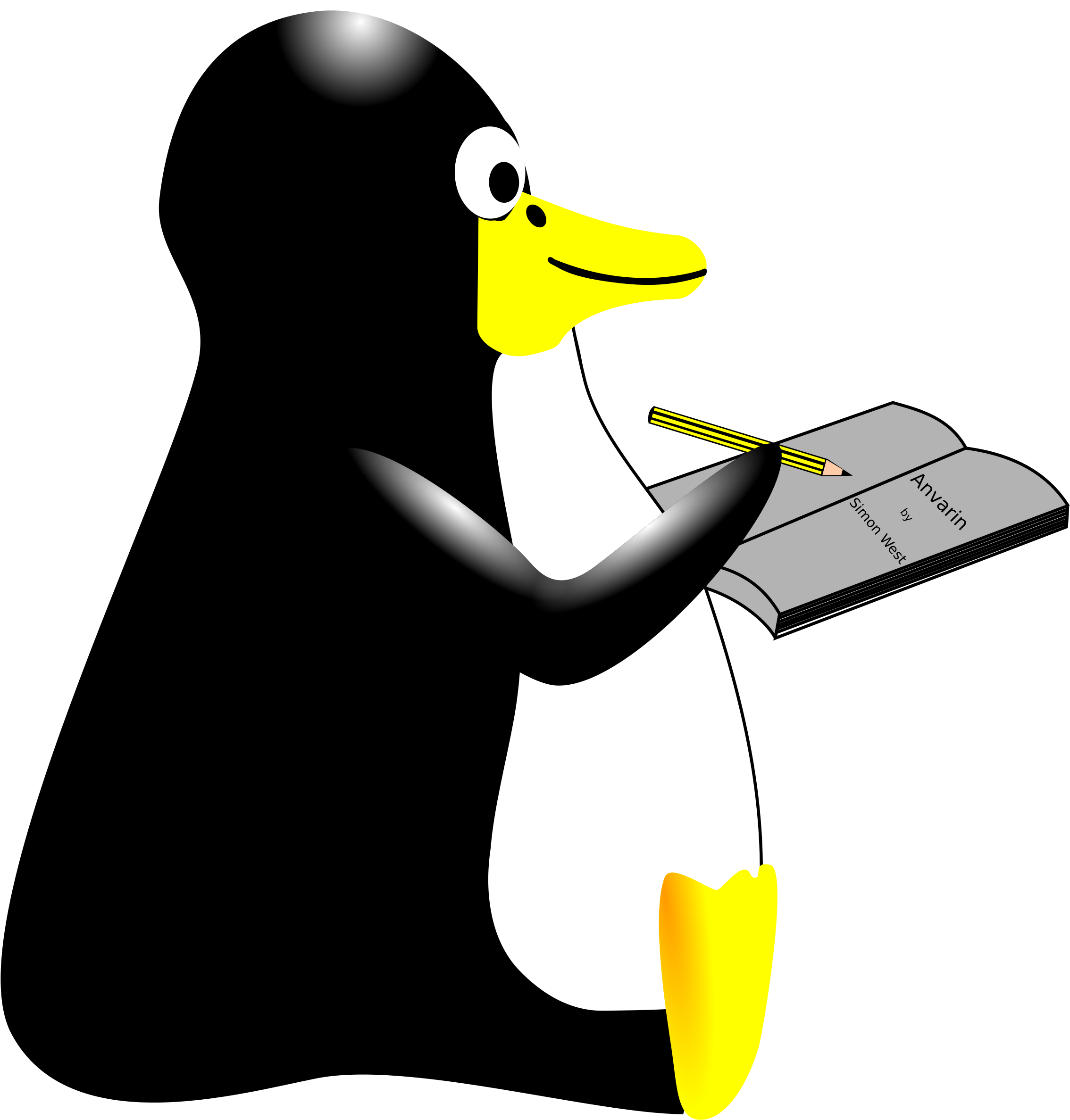 This Free Icons Png Design Of Lymesimon Tux Writer (2400x2400), Png Download