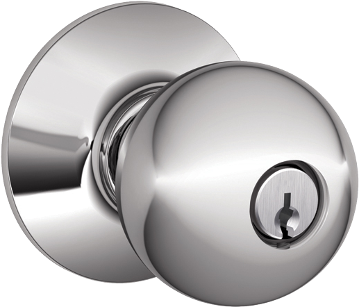 Keyed Georgian Knob, Keyed Orbit Knob - Schlage - F51a Series - Keyed Orbit Door Knob (1000x1000), Png Download