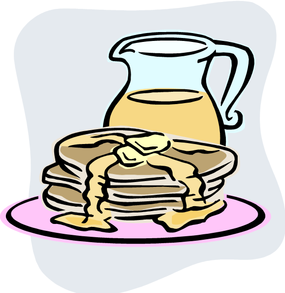 Pancake Clipart Prayer Breakfast - Pancake Breakfast Clipart (578x594), Png Download