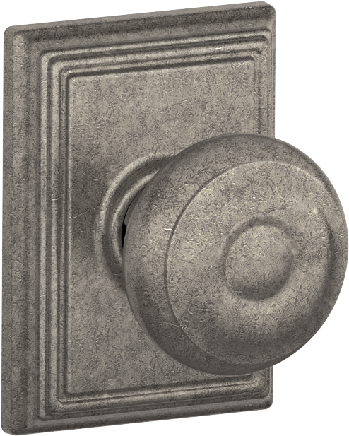Com Locks Handlesets Schlage Knobs Georgian Knob With - Schlage F40-geo-add Privacy Georgian Door Knobset With (1000x1000), Png Download