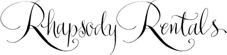 Rhapsody Event & Wedding Rentals - Rhapsody Rentals (750x211), Png Download