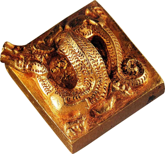 King Of Nanyue Imperial Seal Knob Top - Gold Seal Of Emperor Wen (553x515), Png Download