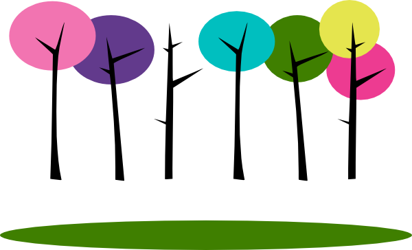 Tree Clipart Clipart Colorful Tree - Clip Art (600x364), Png Download