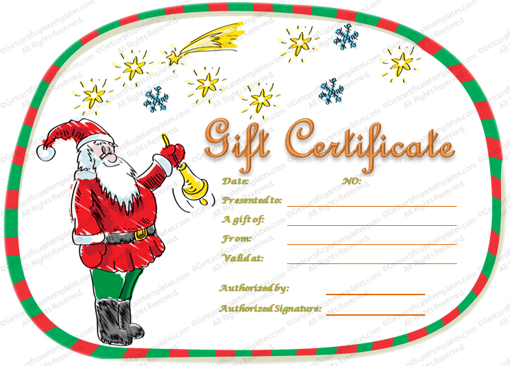 Gift Certificate Template (721x517), Png Download