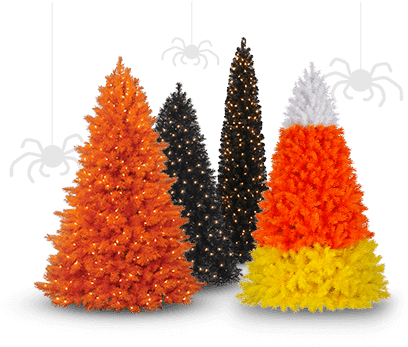 Halloween Christmas Trees - Halloween (426x347), Png Download