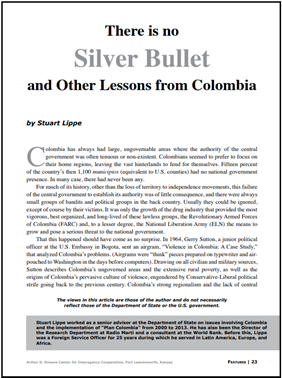 There Is No Silver Bullet And Other Lessons From Colombia - Military (390x391), Png Download