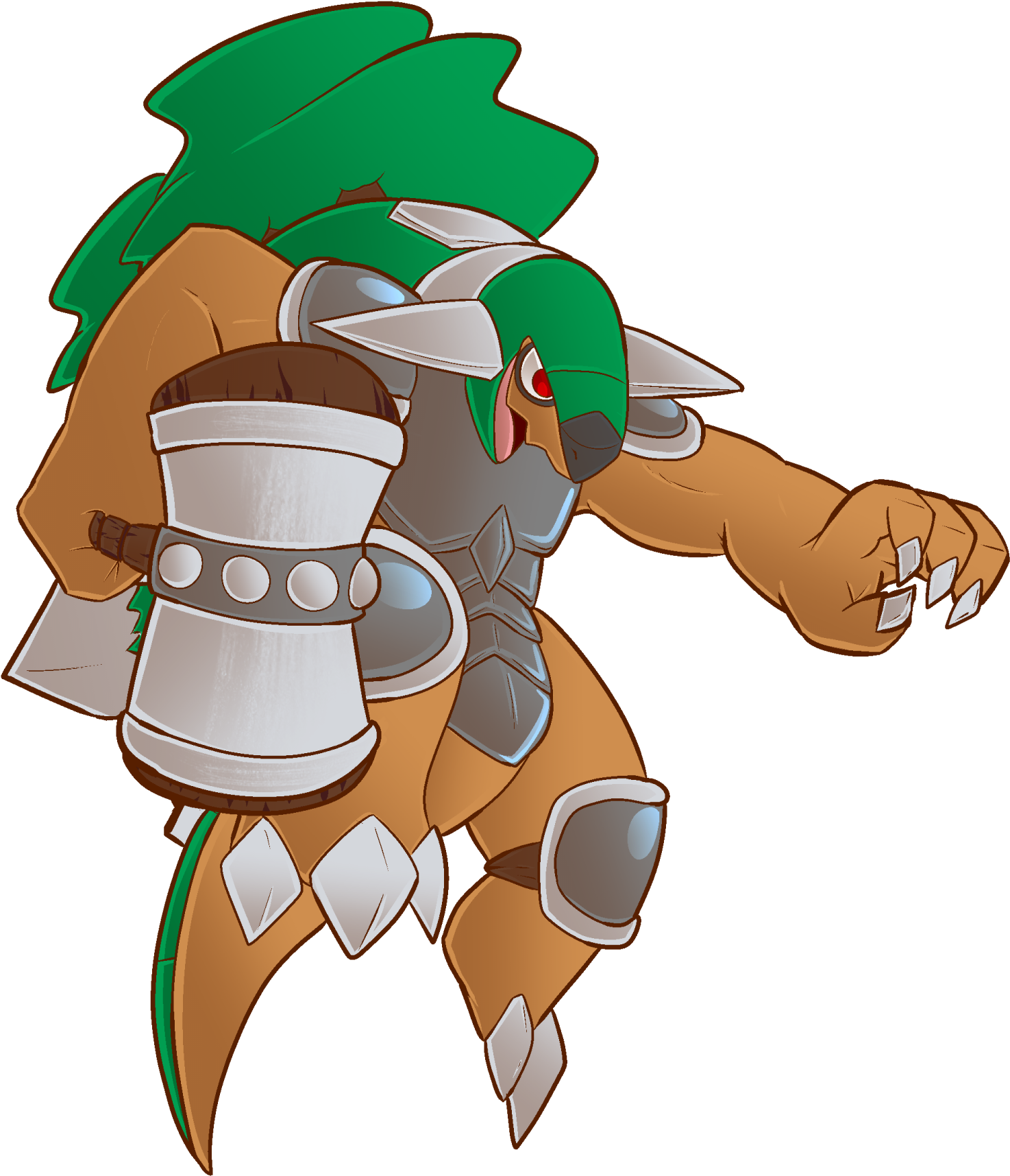 Hammer Slam Torterra - Anthro Torterra (1505x1747), Png Download
