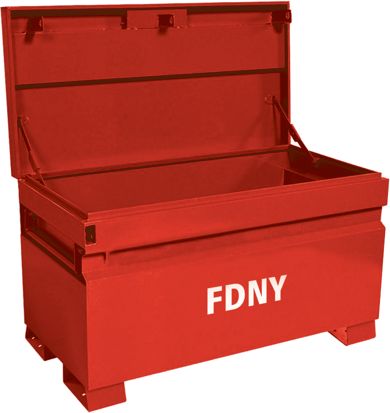 Painted Bright Red With Fdny Logo - Fdny Construction Site Box (886x960), Png Download