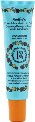 Rosebud Rose & Mandarin Lip Balm Tube 205044 By Rosebud - Rosebud Perfume Co Rose & Mandarin Lip Balm Tube (582x504), Png Download