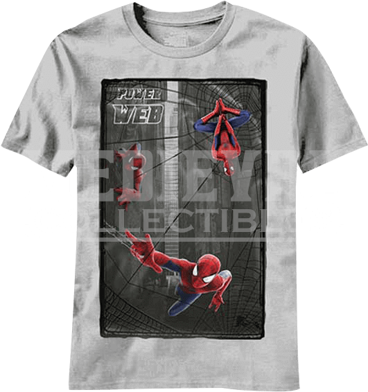 The Power Of Web Amazing Spiderman Kids T-shirt - Disney Big Boys' Primo, Light Blue, Large (565x565), Png Download