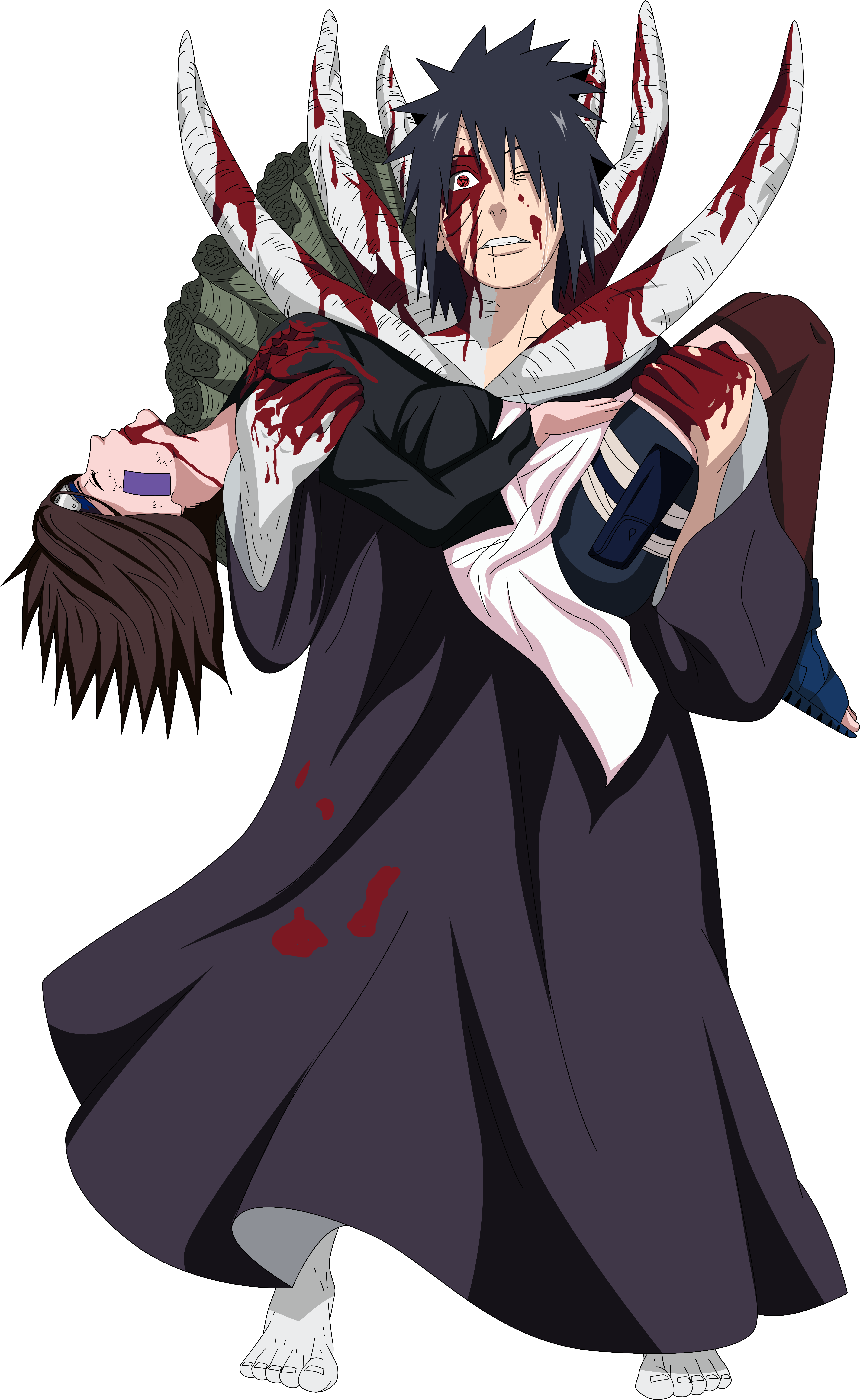 Zetsu Naruto Wallpapers 22 - Obito And Rin Render (4800x8000), Png Download