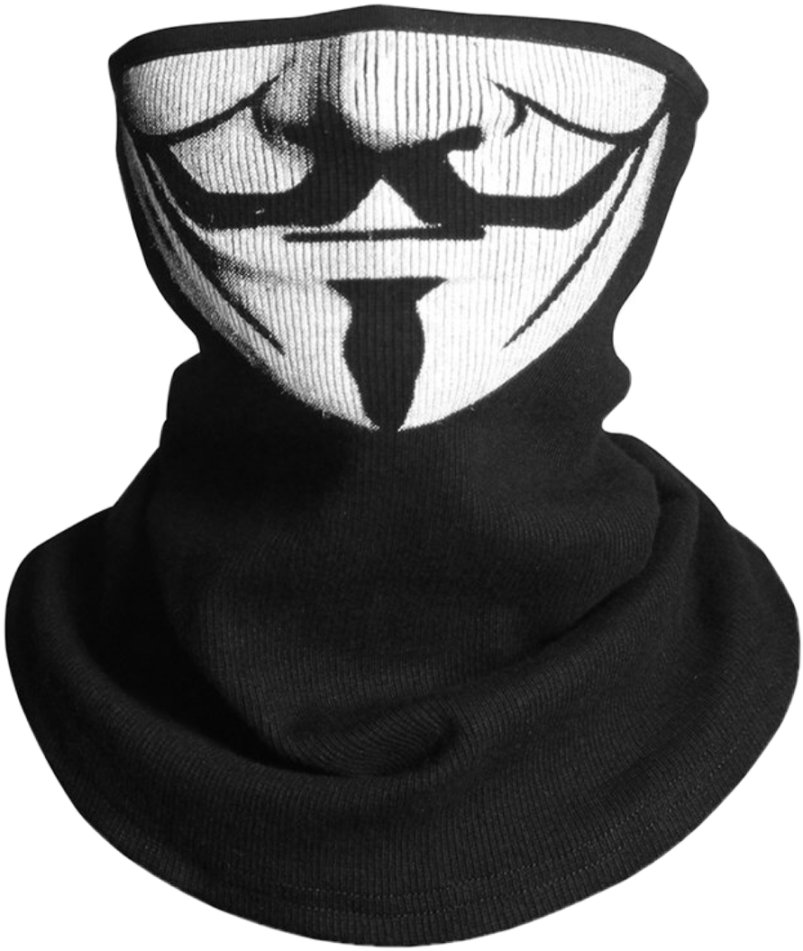 Bandana Mask Interesting Face Freetoedit - Half Face Mask Riding Mask Cosplay V (891x1055), Png Download