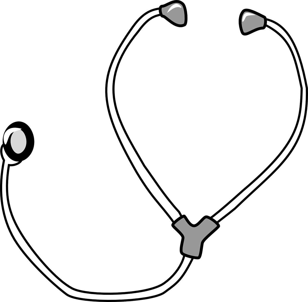 Vector Graphics,free Pictures - Stethoscope Clipart (1280x1254), Png Download