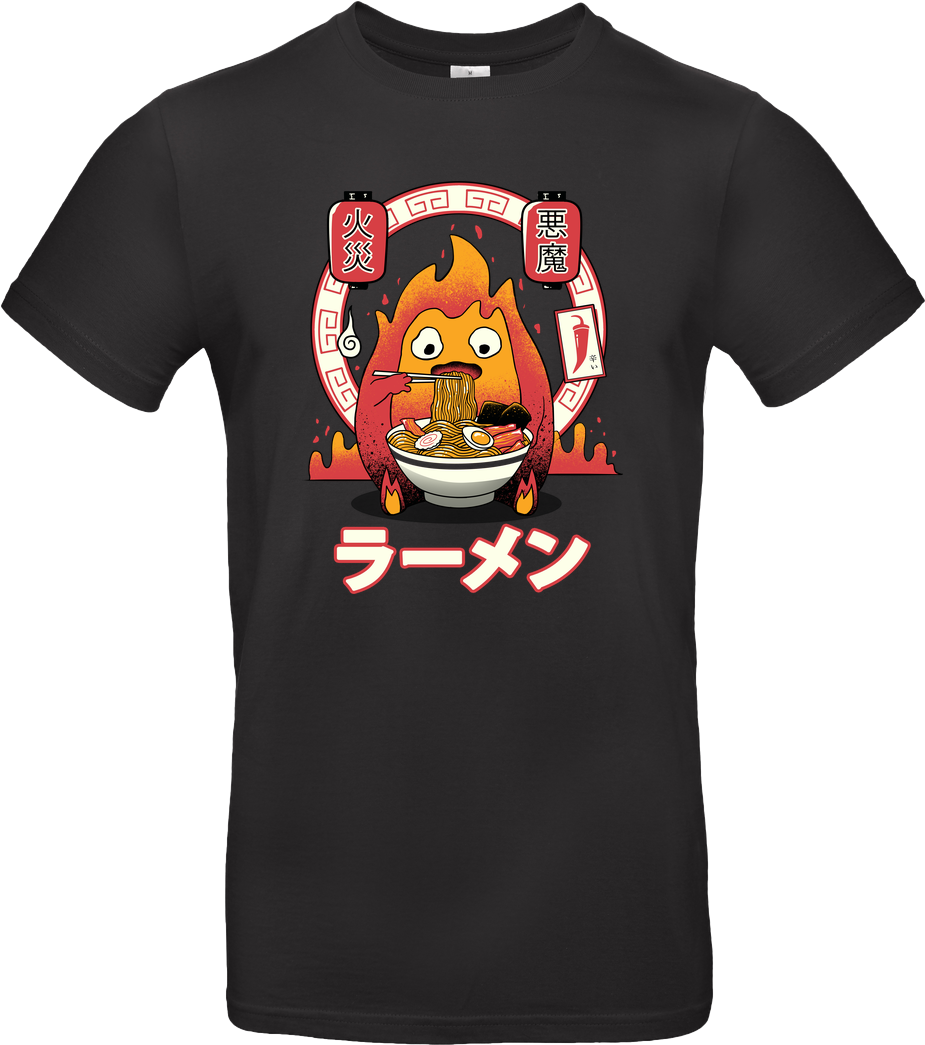 Vincent Trinidad Fire Demon Ramen T-shirt B&c Exact - E Mc2 T Shirt (1044x1044), Png Download