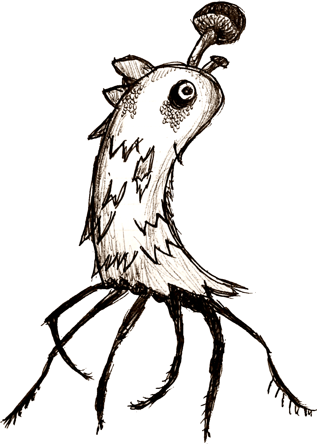 Zombie Thing2 - Sketch (1149x1645), Png Download