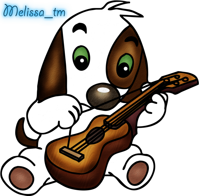 Cute Dog Playing The Guitar Png By Melissa-tm On Deviantart - Clip Art (800x785), Png Download