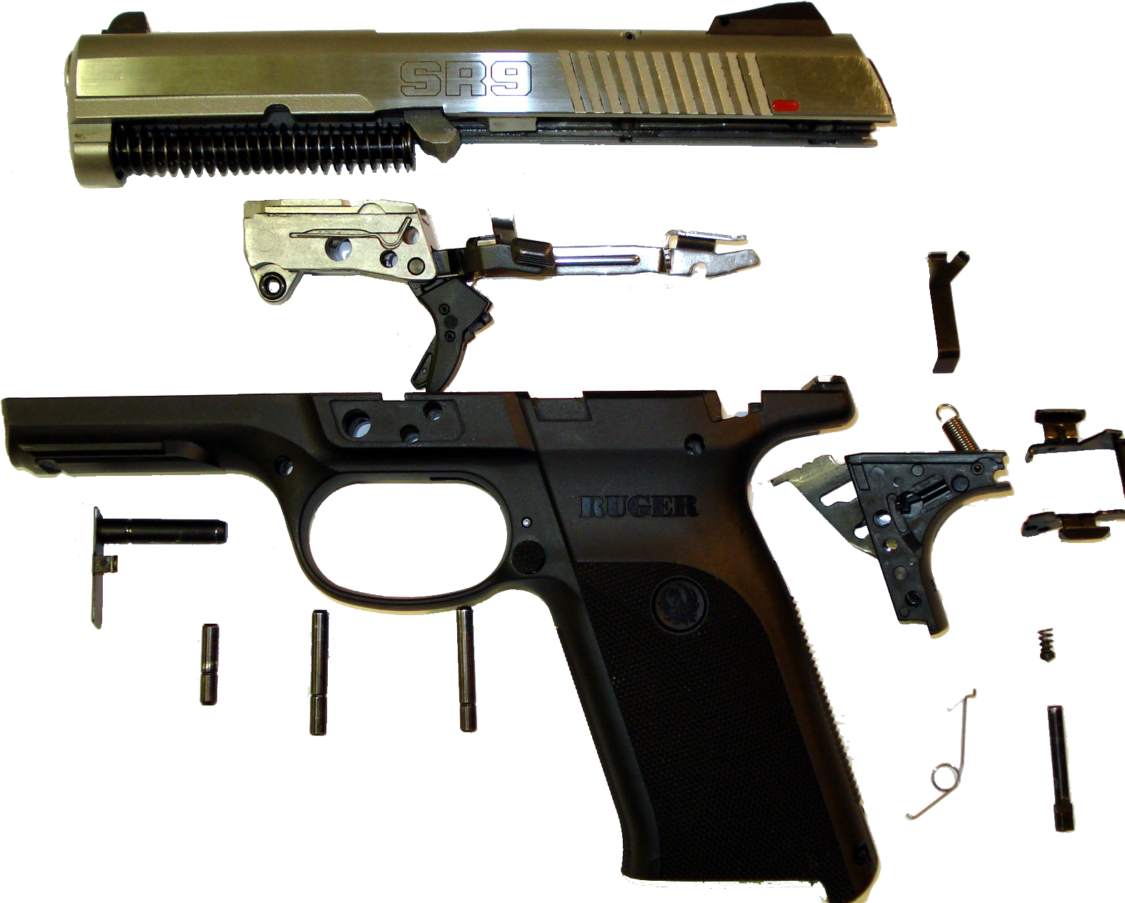 Ruger Sr Series Trigger Bar Reset - Reset Trigger Ruger Sr9c (1644x1275), Png Download