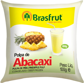 Polpa De Abacaxi - Brasfrut (410x395), Png Download
