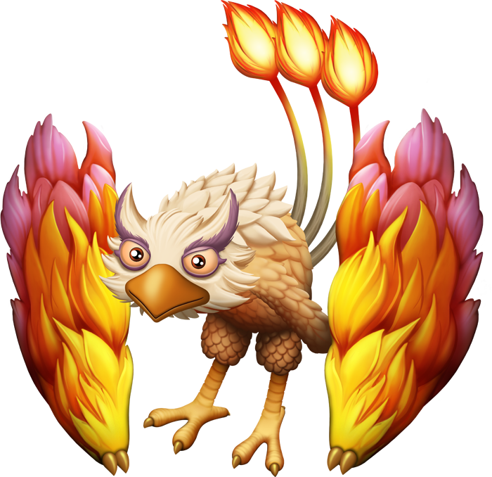 Af Firebird Adult - My Singing Monsters Dawn Of Fire Glowl (700x678), Png Download