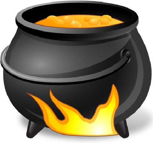 Witches Cauldron Halloween Cartoon Clip Art - Halloween Witches Cauldron Cartoon (500x500), Png Download