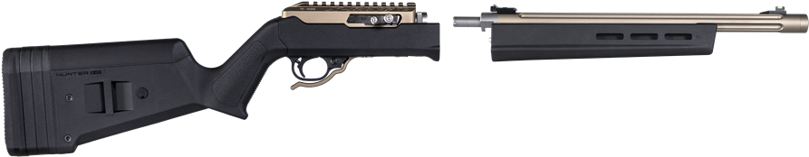 Magpul Ruger 10/22 Hunter X-22 Takedown Stock - Cva Scout 450 Bushmaster (1000x228), Png Download