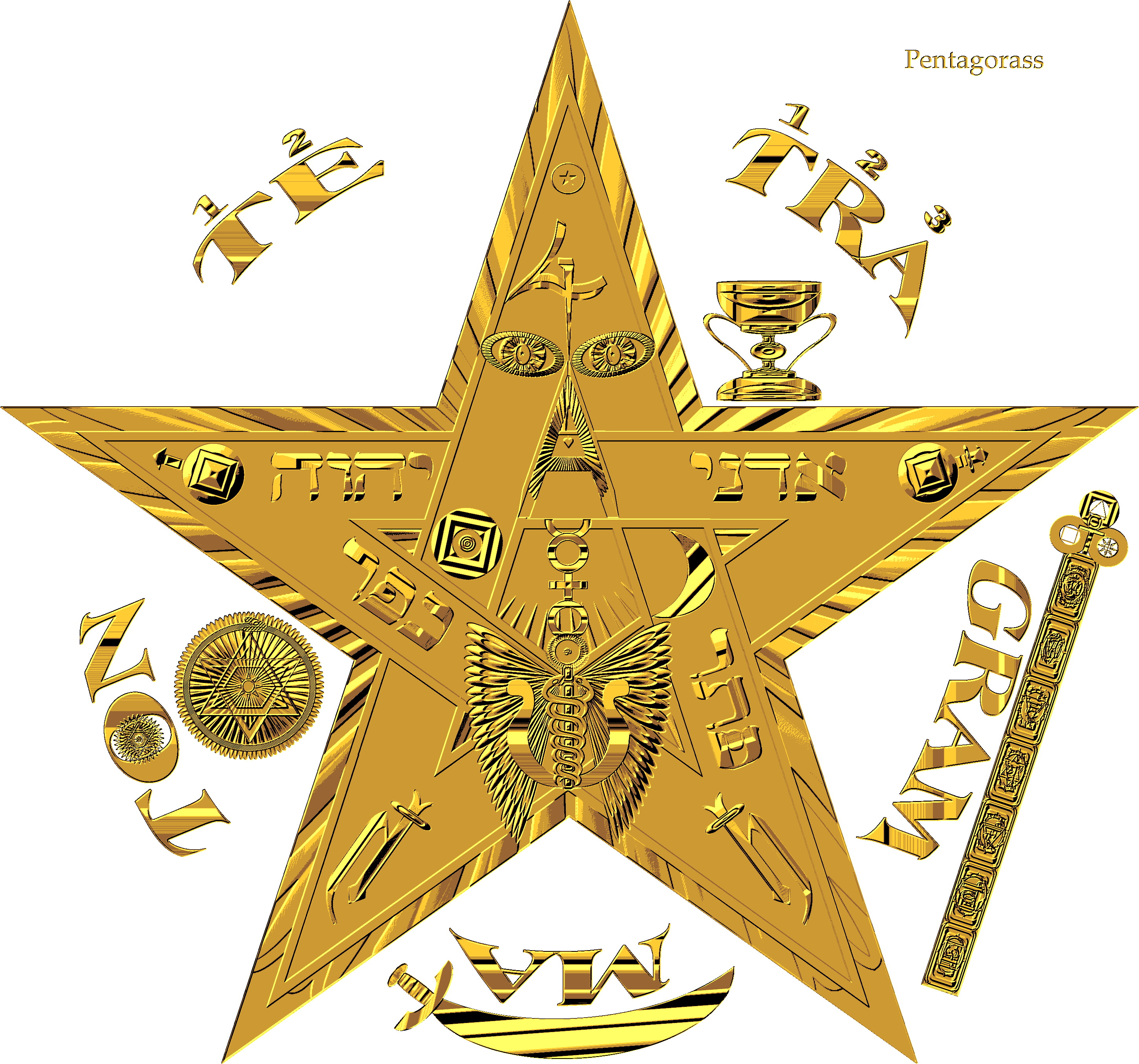 Mistico-pentagrama - Esotericism (2918x2718), Png Download