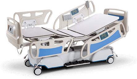 Medical Trolley Products Button - Hospital Bed (640x289), Png Download