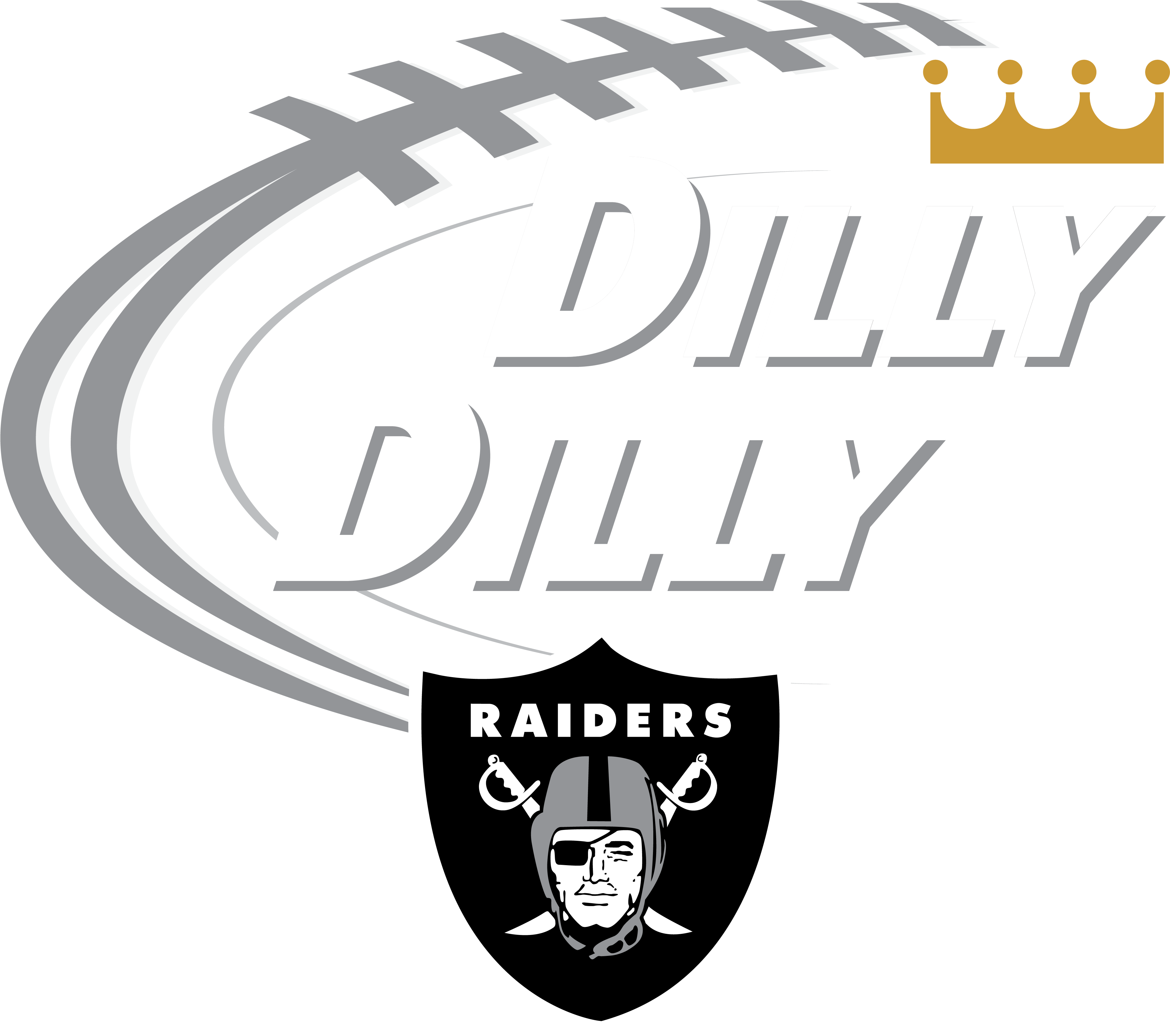 Dilly Dilly Women's Crew Neck Sweater - Oakland Raiders 12-inch Vinyl Magnet (4186x3640), Png Download