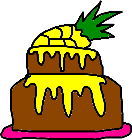 Bolo De Abacaxi - Desenho Bolo De Abacaxi (1020x608), Png Download