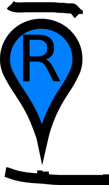 R Azul - Clip Art (354x599), Png Download