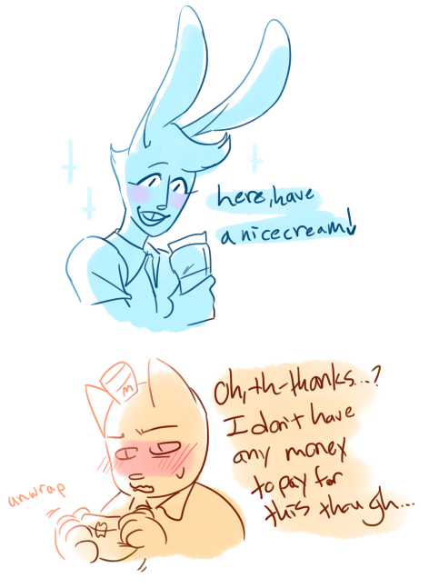 Image - Burgerpants And Nicecream Guy Underswap (500x670), Png Download