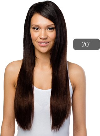 Model Has Fine, Collarbone Length Hair Naturally - Artificial Hair Integrations (453x450), Png Download