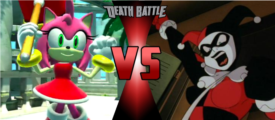 Amy Rose Vs Harley Quinn By Wmtruong-da6kox8 - Cartoon (960x720), Png Download