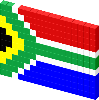 View Favicon On T-shirt - Animated South Africa Flag (340x431), Png Download