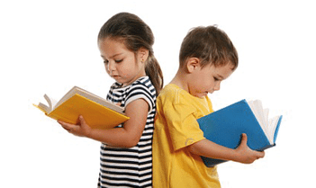 Boy And Girl Study Together (350x350), Png Download