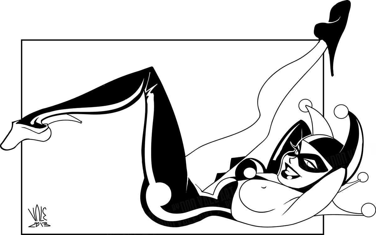 Timm Style Bruce Timm Harley Quinn (1200x750), Png Download