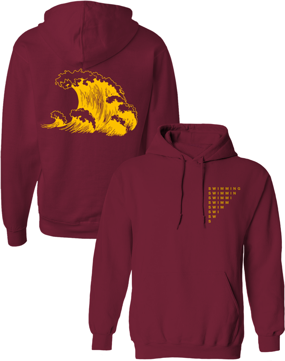 Swimming Wave Hoodie - Mac Miller Swimming Wave (1200x1200), Png Download