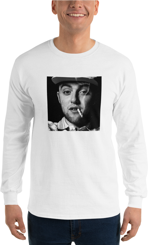 Long Sleeves - Mac Miller Music Star Art 32x24 Poster Decor (1000x1000), Png Download
