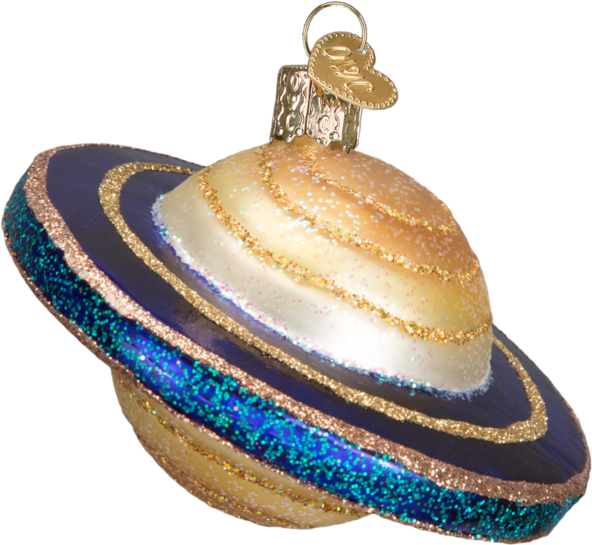 Saturn Planet Old World Glass Ornament - Lucky Mushroom Glass Blown Hanging Christmas Ornament (1000x1000), Png Download