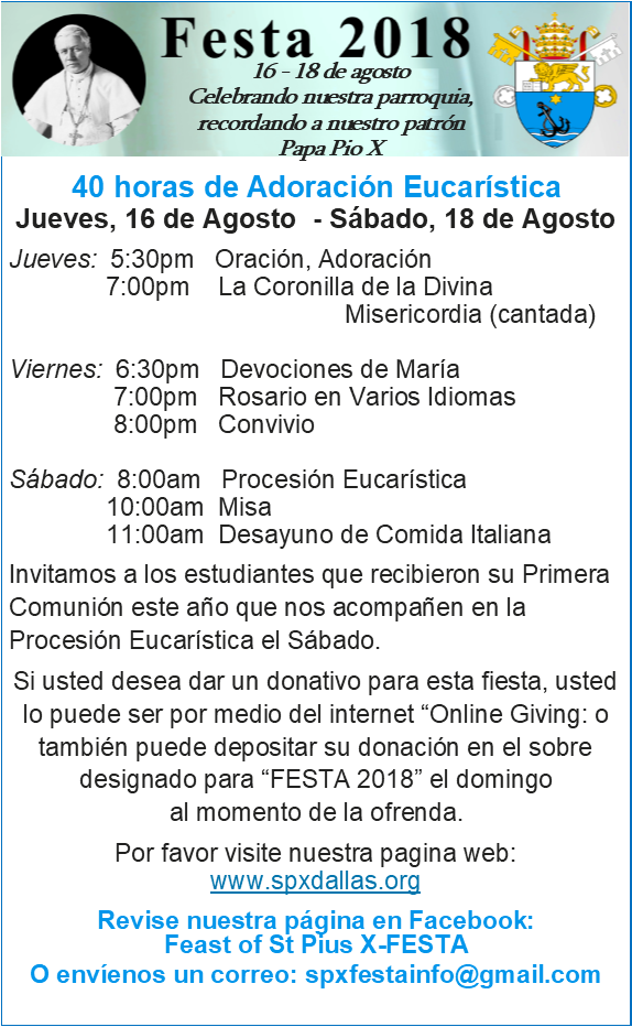 Festa 2018 - Español - Pope Pius X (574x932), Png Download