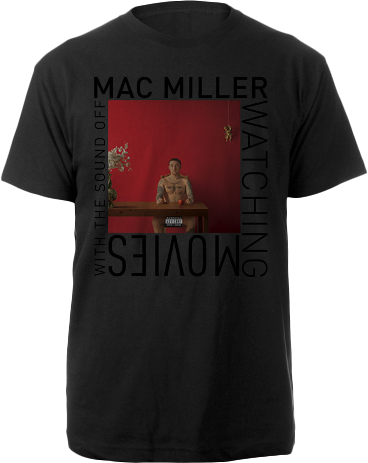 Mac Miller Album Cover Shirt - Mac Miller - Watching Movies With The Sounds Off (vinyl) (1000x1000), Png Download